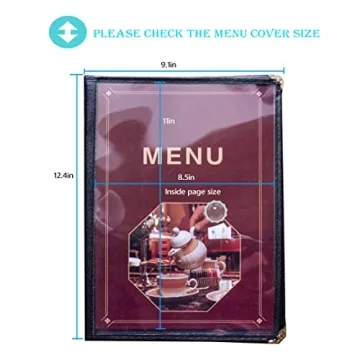 Elegant 2PCS Waterproof and Reusable Menu Covers