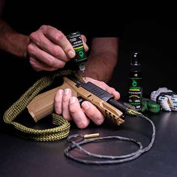 Clenzoil Three Gun Cobra Bore Cleaning Combo Kit - Efficient, Easy Gun Cleaning Kit - for .223 Cal, 5.56 mm, .357 Cal, .38 Cal, 9 mm & 12 Gauge - Barrel Cleaning Kit - for Rifle, Pistol & Shotgun