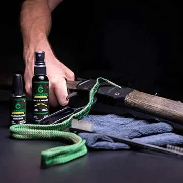 Clenzoil Three Gun Cobra Bore Cleaning Combo Kit - Efficient, Easy Gun Cleaning Kit - for .223 Cal, 5.56 mm, .357 Cal, .38 Cal, 9 mm & 12 Gauge - Barrel Cleaning Kit - for Rifle, Pistol & Shotgun