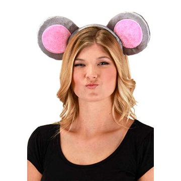Gray Mouse Ears Headband and Tail - Comfortable Costume Kit