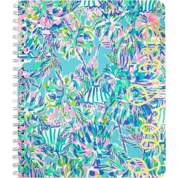 Lilly Pulitzer Large Blue Hardcover Spiral Notebook