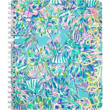 Lilly Pulitzer Large Blue Hardcover Spiral Notebook