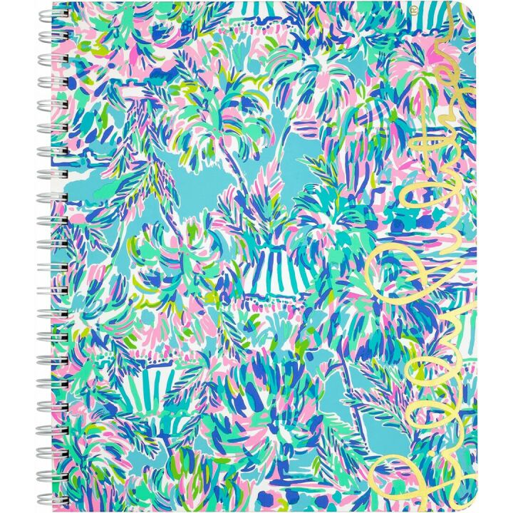Lilly Pulitzer Large Blue Hardcover Spiral Notebook