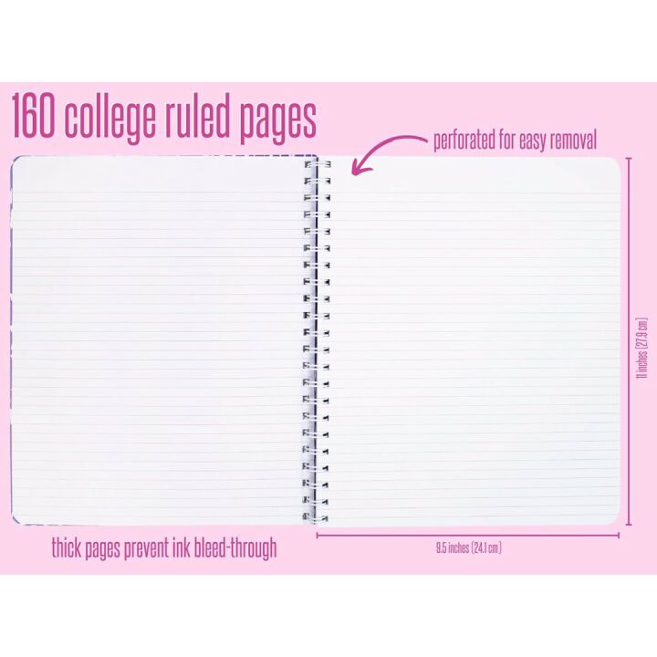 Lilly Pulitzer Large Blue Hardcover Spiral Notebook