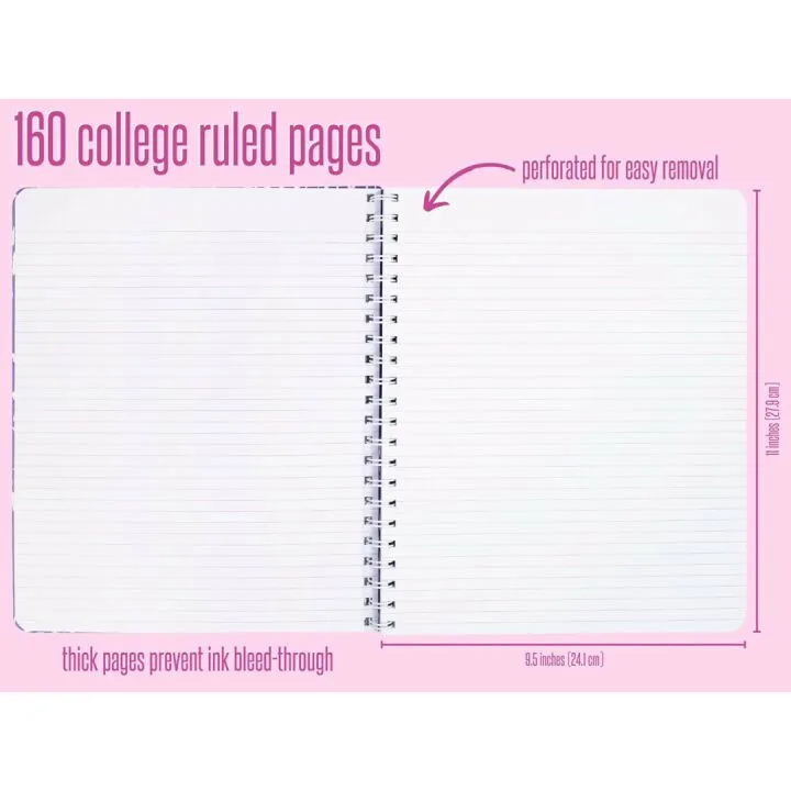 Lilly Pulitzer Large Blue Hardcover Spiral Notebook