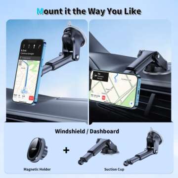 APPS2Car MagSafe Car Mount - Strong Magnetic Phone Holder for iPhone 12-16 Series