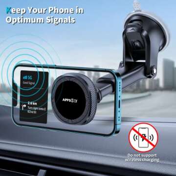 APPS2Car MagSafe Car Mount for iPhone 12-16 Series
