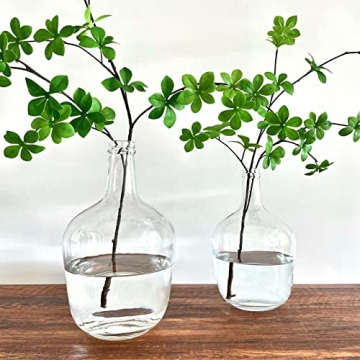 BUICCE Large Clear Glass Jug Vase Round Flower Decorative Bubble Floor Vase for Dining Table Farmhouse Centerpieces Decor