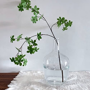 BUICCE Large Clear Glass Jug Vase Round Flower Decorative Bubble Floor Vase for Dining Table Farmhouse Centerpieces Decor