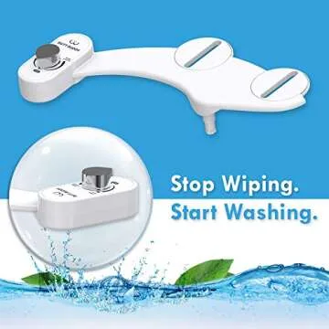 Butt Buddy - Bidet Toilet Seat Attachment & Fresh Water Sprayer (Easy to Install, Universal Fit, No ...