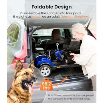 4 Wheel Mobility Scooter for Outdoor & Indoor Use