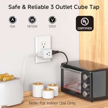 Cable Matters 3-Pack 3 Outlet Wall Adapter for Power Needs