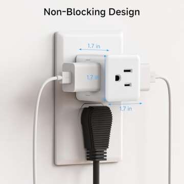 Cable Matters 3-Pack 3 Outlet Wall Adapter for Power Needs