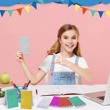 Seajan Mini Notepads – Colorful Glitter Pocket Journals