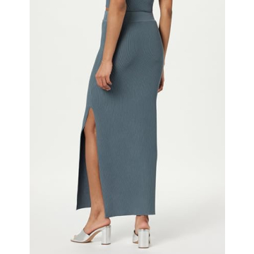 Buy The Drop Tyler Ribbed Sweater Skirt in Stormy Weather