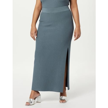 Buy The Drop Tyler Ribbed Sweater Skirt in Stormy Weather