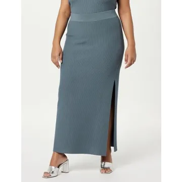 Buy The Drop Tyler Ribbed Sweater Skirt in Stormy Weather