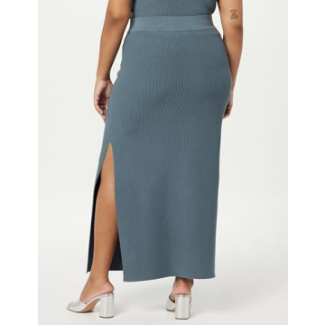 Buy The Drop Tyler Ribbed Sweater Skirt in Stormy Weather