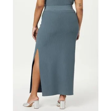 Buy The Drop Tyler Ribbed Sweater Skirt in Stormy Weather