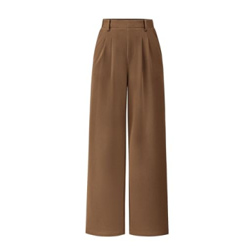PRETTYGARDEN Women's Wide Leg Dress Pants Dressy Casual High Elastic Waisted Work Office Trousers Pa...
