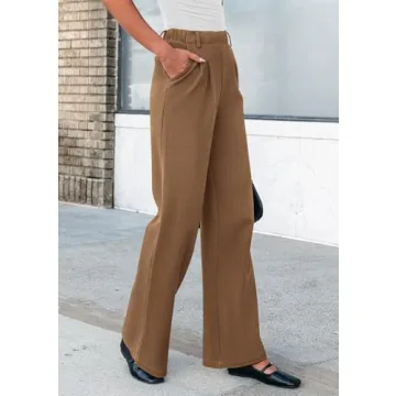 PRETTYGARDEN Women's Chic Wide Leg Dress Pants