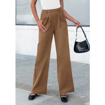 PRETTYGARDEN Women's Chic Wide Leg Dress Pants