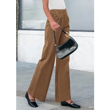 PRETTYGARDEN Women's Chic Wide Leg Dress Pants