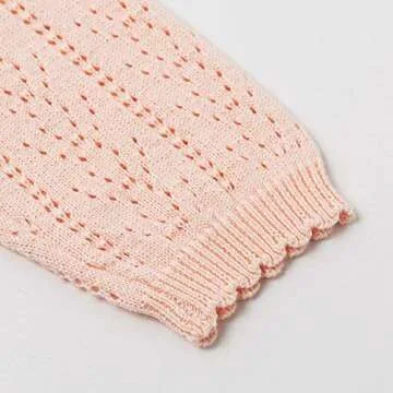 Simplee kids Baby Girl Thin Sweater Solid Cardigans Baby Girls Long Sleeve Coat Cardigan for Spring 12-18 Months