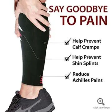 Rymora Calf Compression Sleeves for Active Pain Relief