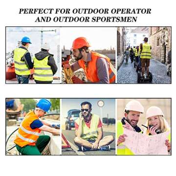 10 Pack Mount Marter safety vest reflective running vest for men and women, 360° super bright, High visibility & Long distance, Red safety reflective vest for traffic, construction and outdoor work