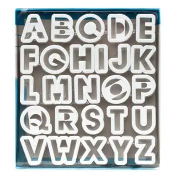 Ateco Alphabet Cookie Cutter Set - Versatile 2-Inch Cutting Tools for Baking Fun!