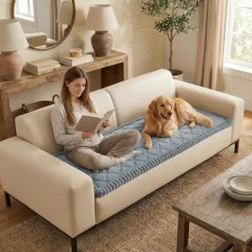 Smiry Fuzzy Couch Cover for Dogs - Non-Slip & Washable