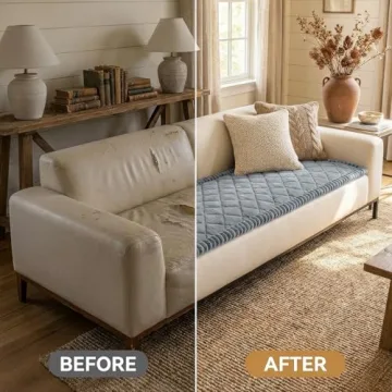 Smiry Fuzzy Couch Cover for Dogs - Non-Slip & Washable