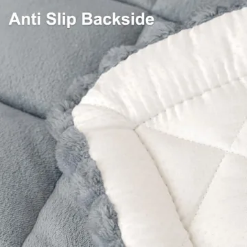 Smiry Fuzzy Couch Cover for Dogs - Non-Slip & Washable