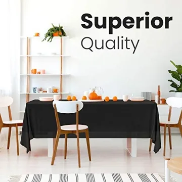 Black Disposable Tablecloths 54 x 108 in. - 14 Pack