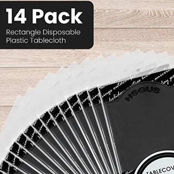 Black Disposable Tablecloths 54 x 108 in. - 14 Pack