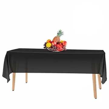 Black Disposable Tablecloths 54 x 108 in. - 14 Pack
