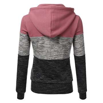 DOUBLJU Lightweight Thin Zip-Up Casual Hoodie Jackets for Womens with Plus Size