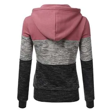 DOUBLJU Lightweight Thin Zip-Up Casual Hoodie Jackets for Womens with Plus Size
