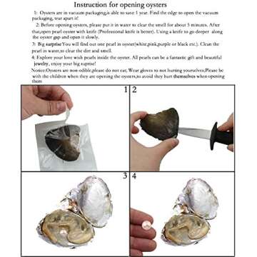 10PC Freshwater Pearl Oyster Set for Fun Gifts