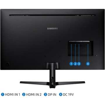 SAMSUNG 32" UJ59 Series 4K UHD Monitor for Gaming and Work