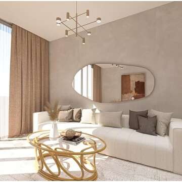 NORTH KAISER Asymmetrical Wall Mirror in Irregular Frame