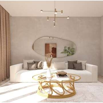 NORTH KAISER Asymmetrical Wall Mirror in Irregular Frame