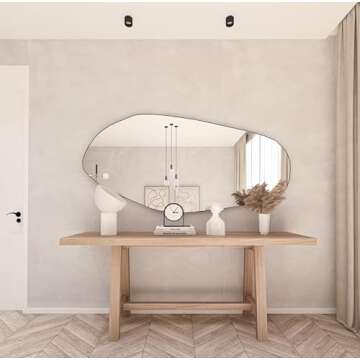 NORTH KAISER Asymmetrical Wall Mirror in Irregular Frame