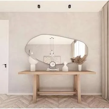 NORTH KAISER Asymmetrical Wall Mirror in Irregular Frame