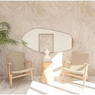 NORTH KAISER Asymmetrical Wall Mirror in Irregular Frame