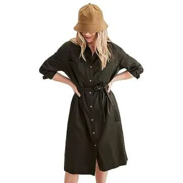 Dockers Women's Relaxed Long Sleeve Dress in Green