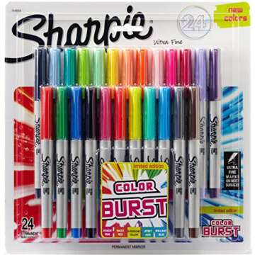 Sharpie Color Burst Ultra Fine Markers - Vibrant Colors for Precise Detail