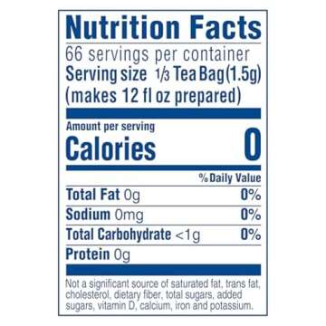 Lipton Family-Sized Black Iced Tea Bags, Southern Sweet Tea 22 ct (Pack of 6)