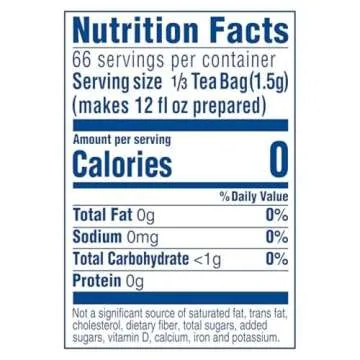 Lipton Family-Sized Black Iced Tea Bags, Southern Sweet Tea 22 ct (Pack of 6)